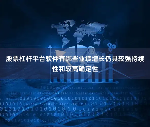 股票杠杆平台软件有哪些业绩增长仍具较强持续性和较高确定性
